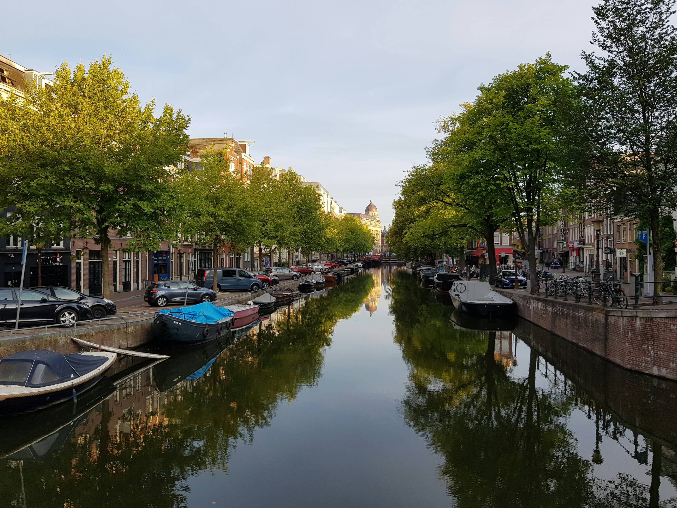 boats on river near trees during daytime